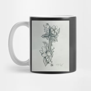 Floral Cross Mug